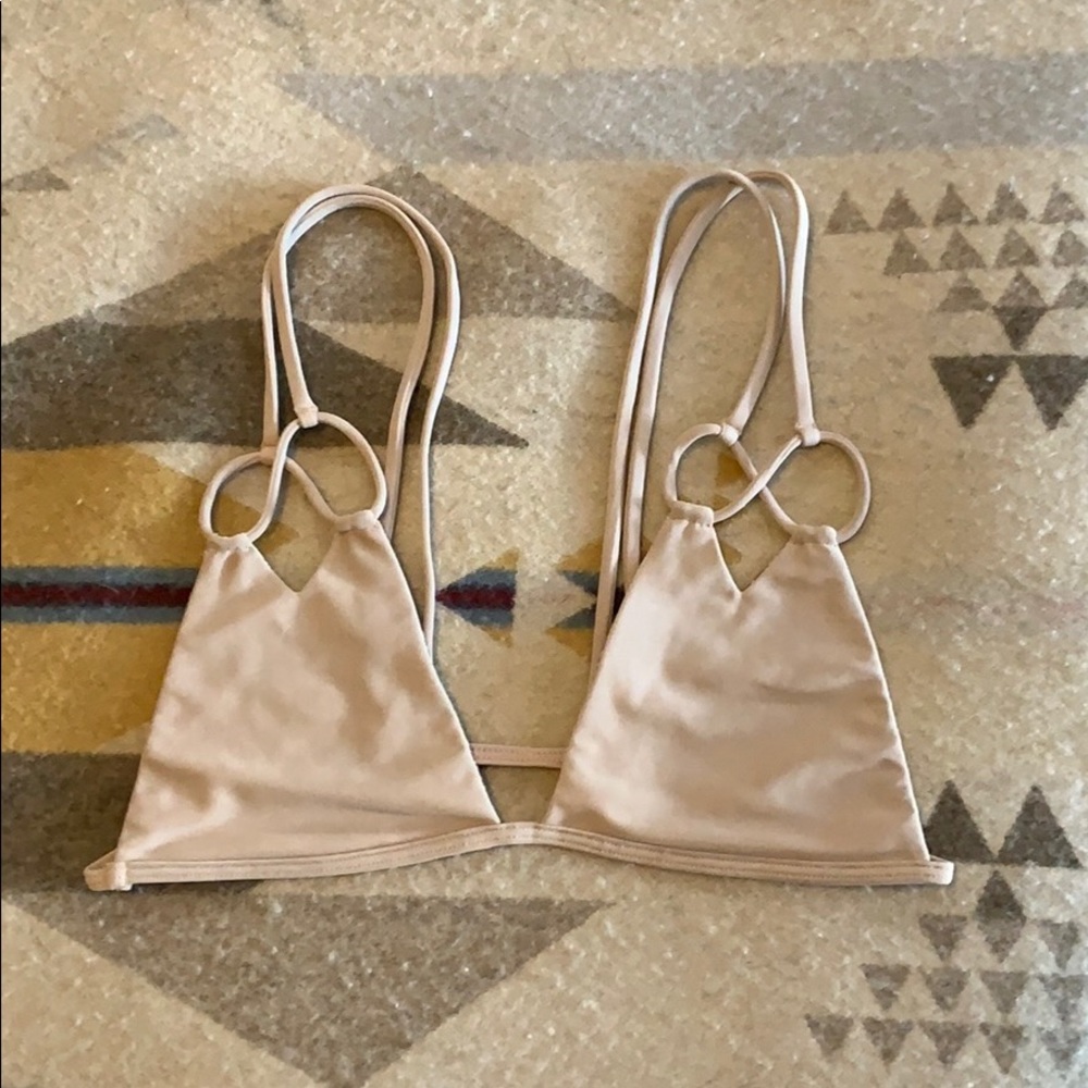 Kekaha Acacia Bikini Top Size Small Nude